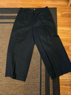 Madewell Black Harlow Wide-Leg Trousers